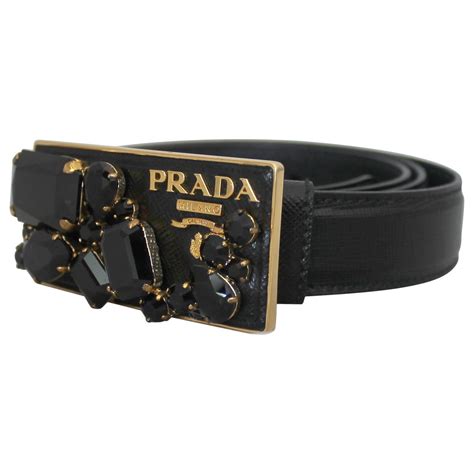 prada printed buckle saffiano leather belt black|Prada Saffiano.